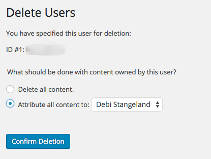 How To Protect Your Blog The Easy Way - delete screen