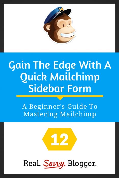 You only have a short time to get readers from your blog to your email list. Make it as easy as possible with a Mailchimp sidebar form. Mailchimp makes it quick and easy to create a form that will help you build your email list fast.