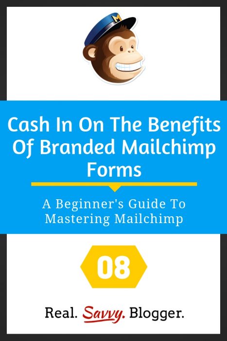 You've spent tons of time and energy branding your blog. Why not create branded Mailchimp forms as well? It's such a simple process and it makes you look uber professional. Give your subscribers a good reason to sign up for your list. Show them you care about the details.